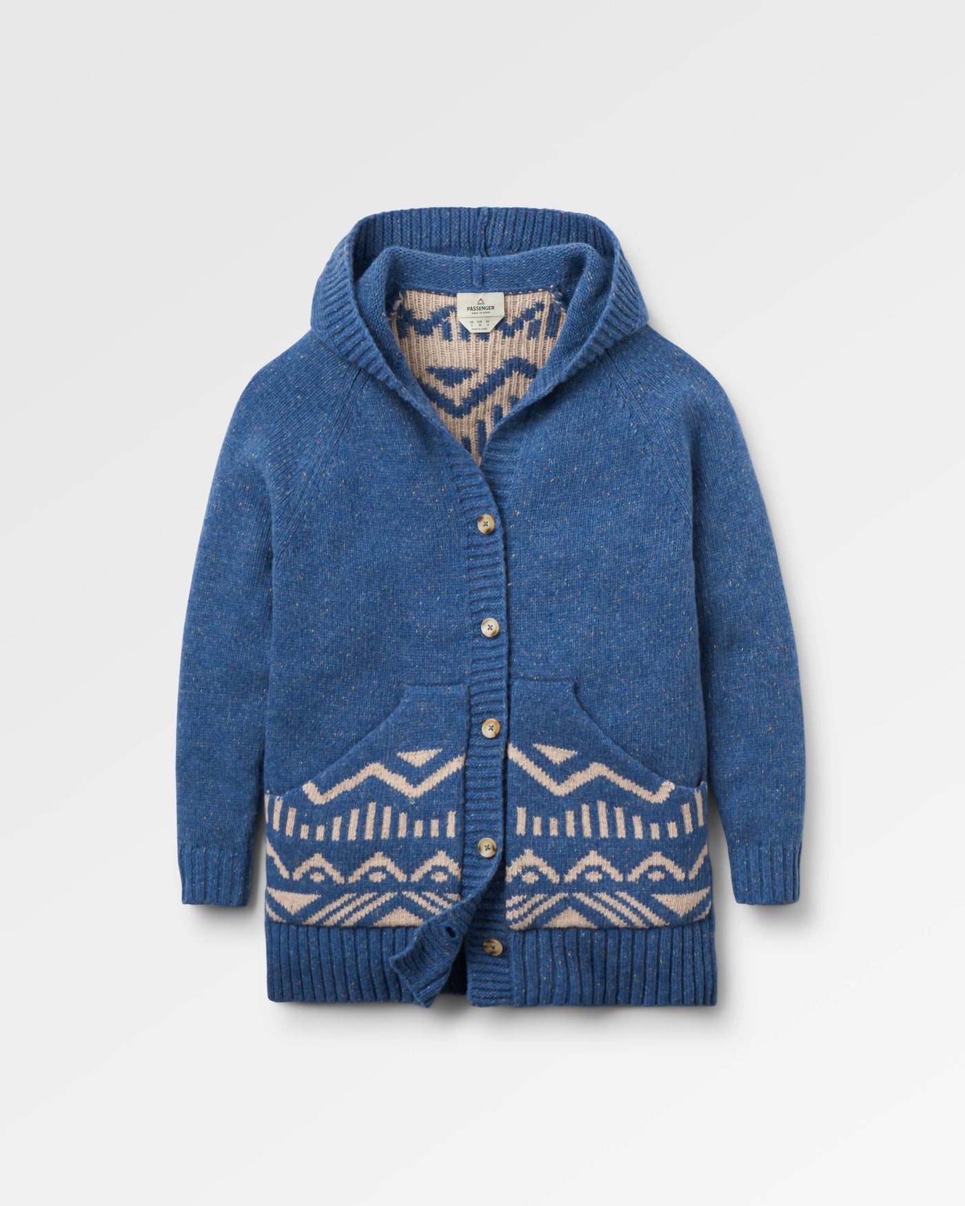 Snoozle Knitted Hooded Cardigan - Rich Nav